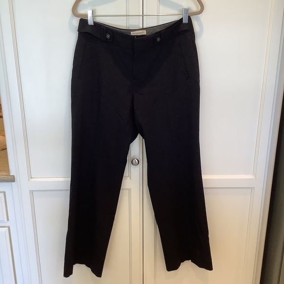 Banana Republic Black Wool Jackson Fit Pants Size 8 - Picture 2 of 9